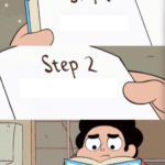 Steven Universe Step 1 / How to  meme template blank