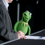 Kermit Shocked  meme template blank frog, surprised, staring
