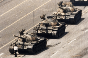 Tianenman Square Tank Man Vs Vs. meme template