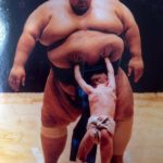 Small kid pushing sumo wrestler  meme template blank