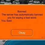 Banned from Club Penguin  meme template blank
