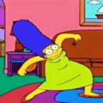 Marge Crumping Simpsons meme template blank dancing