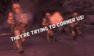 They’re Trying to Corner Us Titanfall Worried meme template