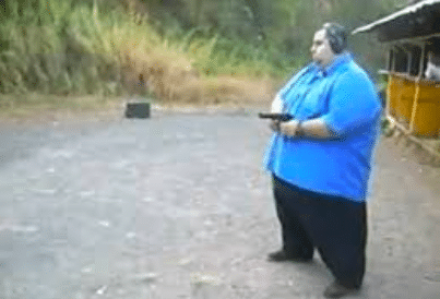 Meme Generator - Fat Guy with Gun - Newfa Stuff