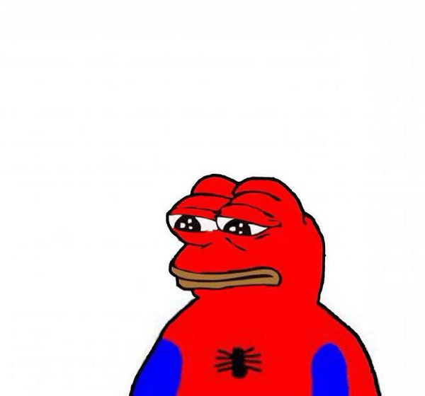 Sad Spiderman Pepe Spiderman meme template blank Frog