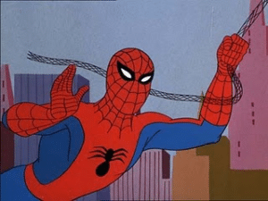 Spiderman Swinging Spiderman meme template