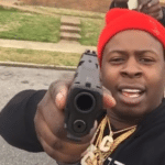 Black Guy Pointing Gun at Camera Black Twitter meme template blank Threatening, intimidating, opinion