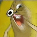 Fred the fish 'weird face' Spongebob meme template blank