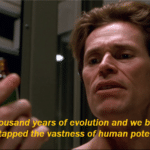 40 thousand years of evolution and we barely... Spiderman meme template blank Green Goblin