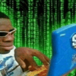 Black Guy Hacking Computer Black Twitter meme template blank