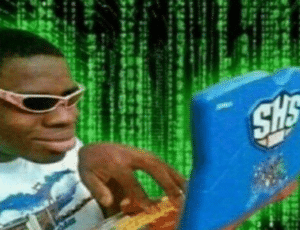Black Guy Hacking Computer Computer meme template
