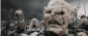 Let us Ease Their Pain Orc meme template