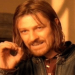 Boromir 'One does not simply'  meme template blank lotr