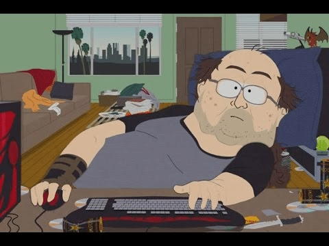 South Park Fat Nerd at Computer  meme template blank World of Warcraft, WoW, Incel, alone