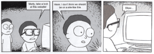 Morty take a look at this website comic (blank) Rick and Morty meme template