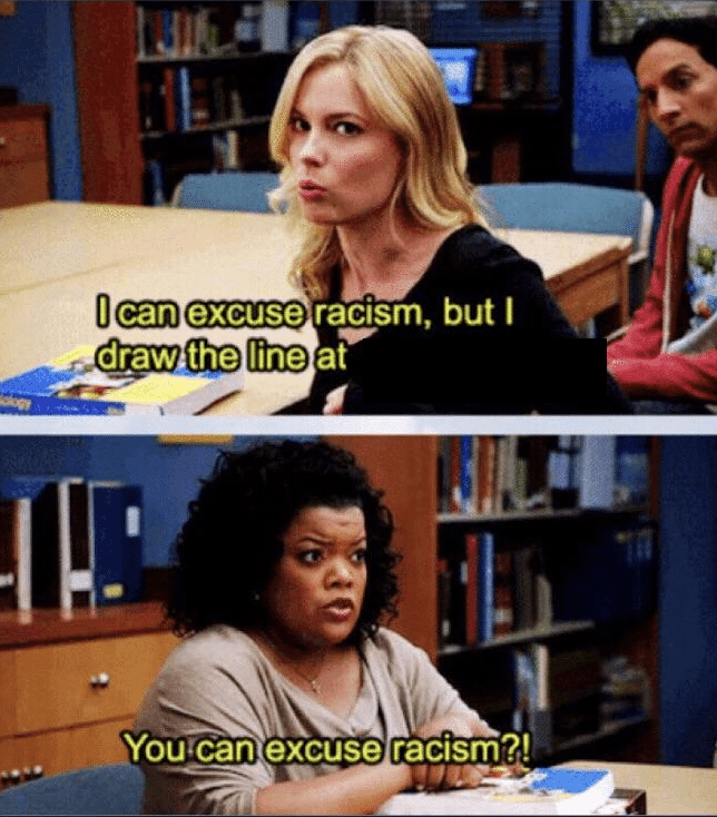 Featured image of post I Can Excuse Racism But I Draw The Line Meme Generator Having it fed into an ai and regenerated makes it look like something put through google translate too many it also looks like something akin to art