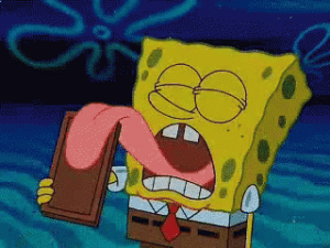 Spongebob Licking Chocolate Spongebob meme template