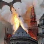 Dragon Burning Notre Dame  meme template blank Game of Thrones