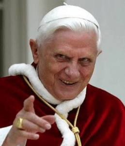 Pope Benedict Pointing Religion meme template