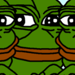 Three Pepes Staring  meme template blank Frog