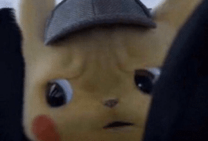 Disturbed Detective Pikachu Pokemon meme template