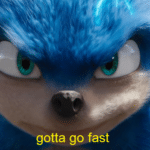 Sonic 'Gotta go fast'  meme template blank