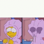 Lisa Simpson hoodie Simpsons meme template blank