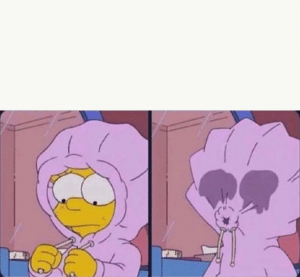 Lisa Simpson hoodie Simpsons meme template