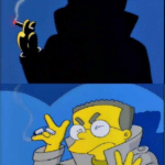 Shining Light on Smithers Simpsons meme template blank