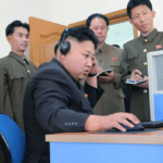 Kim Jong Un on Computer  meme template blank