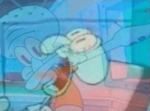 Squidward Screaming, Dabbing Spongebob meme template