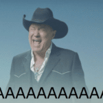 Cowboy Screaming AAA  meme template blank