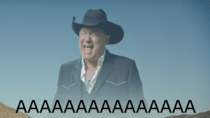 Cowboy Screaming AAA Angry meme template