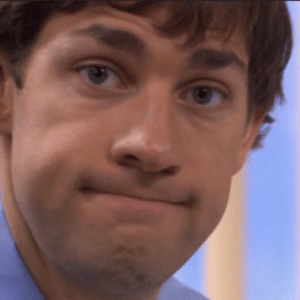 Jim Looking at Camera (alt) The Office meme template