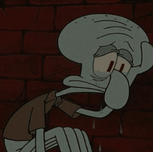 Squidward Crying DW meme template