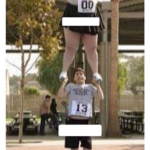 Lifting Fat Cheerleader (blank)(  meme template blank