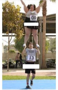 Lifting Fat Cheerleader (blank)( Movie meme template