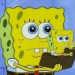 Spongebob in wallet Spongebob meme template blank