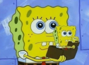 Spongebob in wallet Nesting meme template