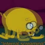 Jake internal screaming  meme template blank Adventure Time, Jake the Dog