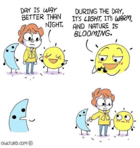 Day is way better than knight Comic meme template