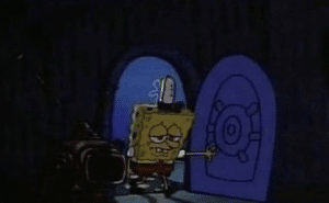 Spongebob coming home late Dark meme template