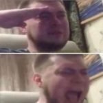 Meme Generator – Guy Saluting Then Crying