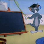Tom Cat Pointing at Board  meme template blank