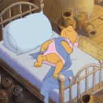 Pooh in Bed  meme template blank