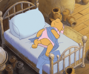 Pooh in Bed Relaxing meme template