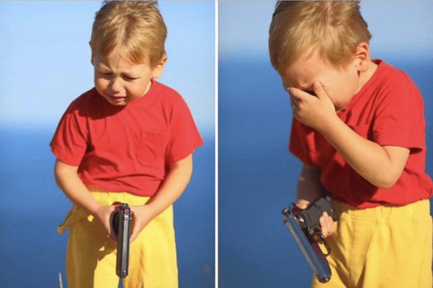 Meme Generator Kid crying with gun Newfa Stuff