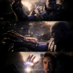 Tony Stark with Infinity Stones  meme template blank
