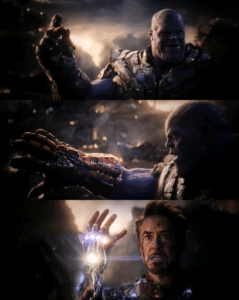 Tony Stark with Infinity Stones Stark meme template