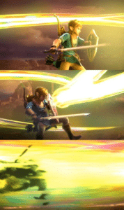 Link being hit by beam Nintendo meme template